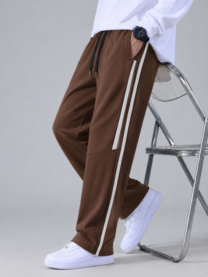 Side Stripe Baggy Trousers – Cotton Terry | AATISHWEAR