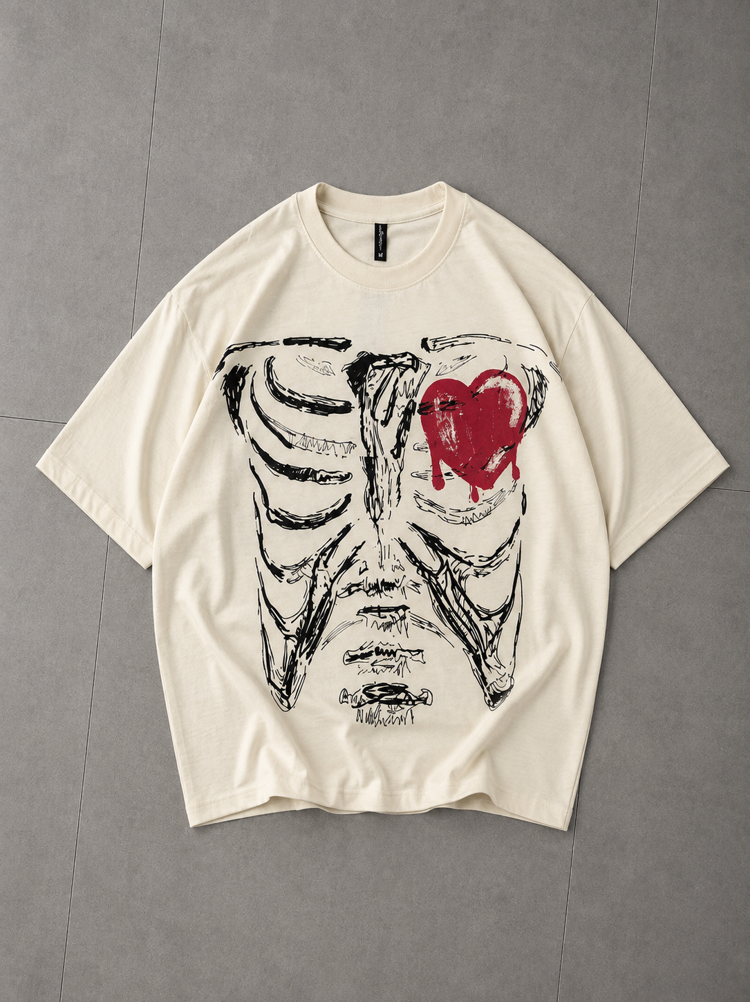 Melted Printed Dropshoulder T-Shirt