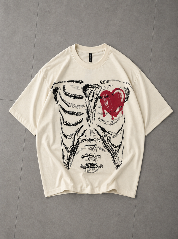 Melted Printed Dropshoulder T-Shirt