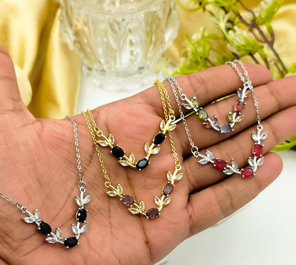 Tulip Necklace – Elegant Gemstone Pendant for Girls & Women | Comes in Beautiful Gift Box
