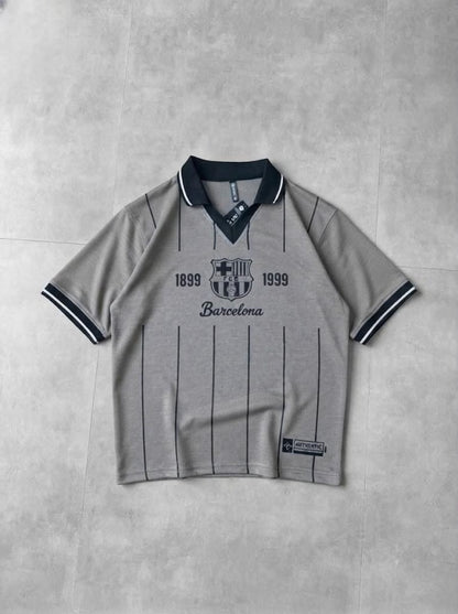 Barcelona Fcb V Neck Style Polo Drop