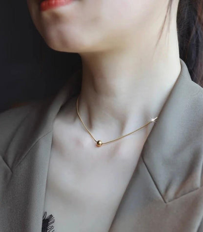 Ball Style Stainless Steel Pendant Necklace for Women