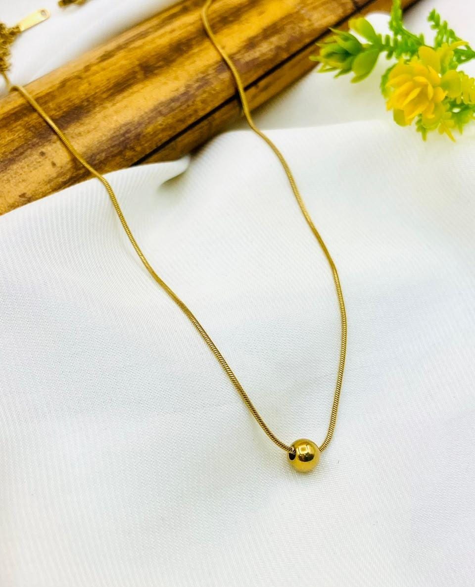 Ball Style Stainless Steel Pendant Necklace for Women