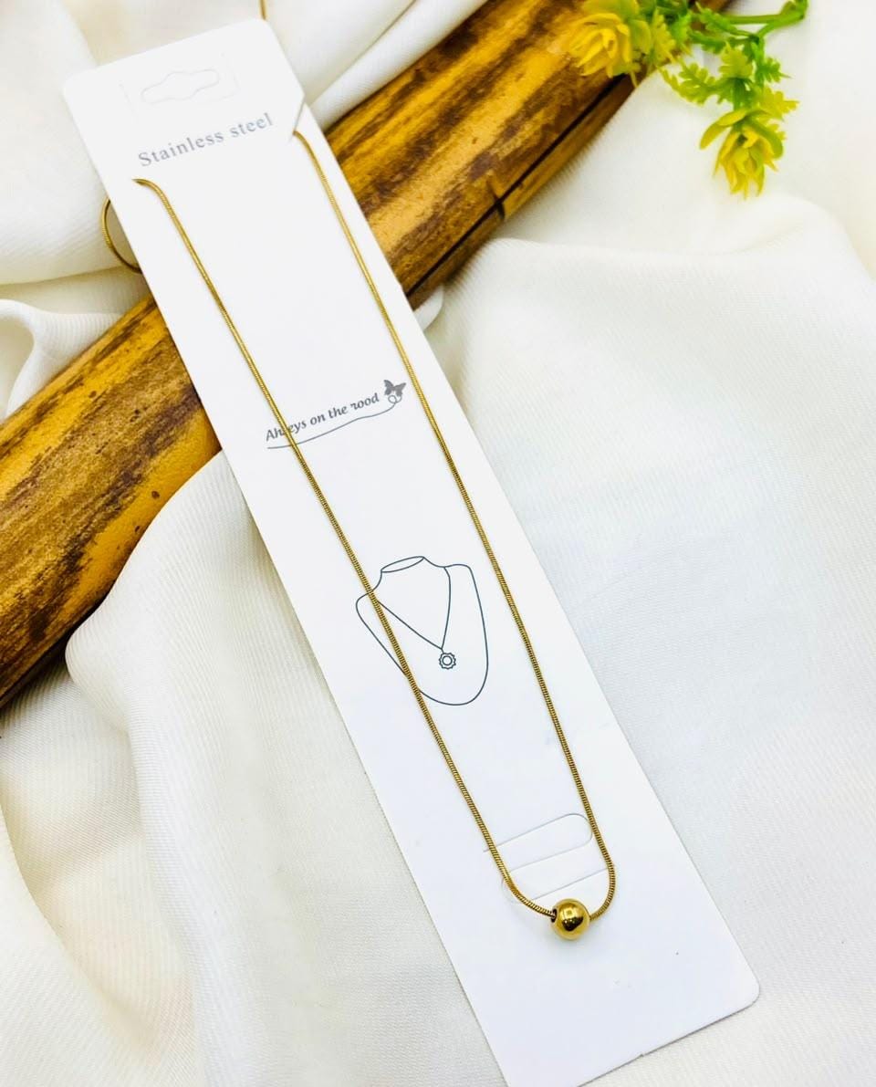 Ball Style Stainless Steel Pendant Necklace for Women