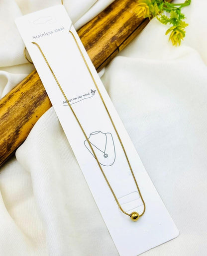 Ball Style Stainless Steel Pendant Necklace for Women