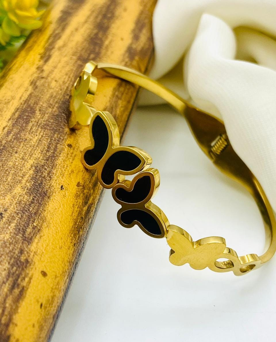 Gold Plated Stainless Steel Cuff Bracelet for Women