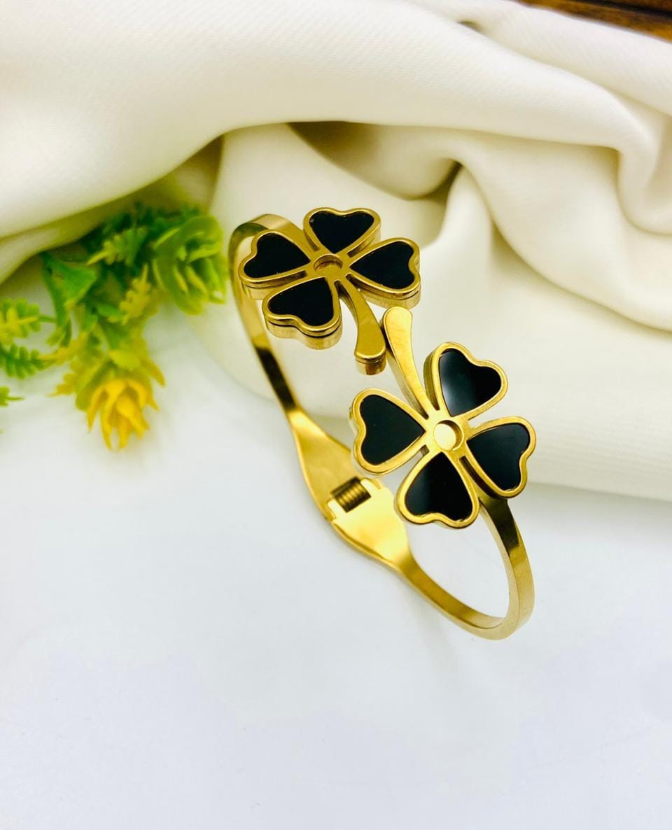 Gold Plated Stainless Steel Cuff Bracelet for Women