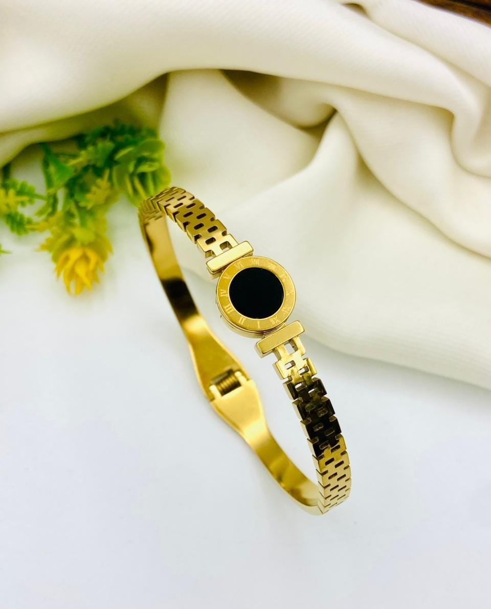 Gold Plated Stainless Steel Cuff Bracelet for Women