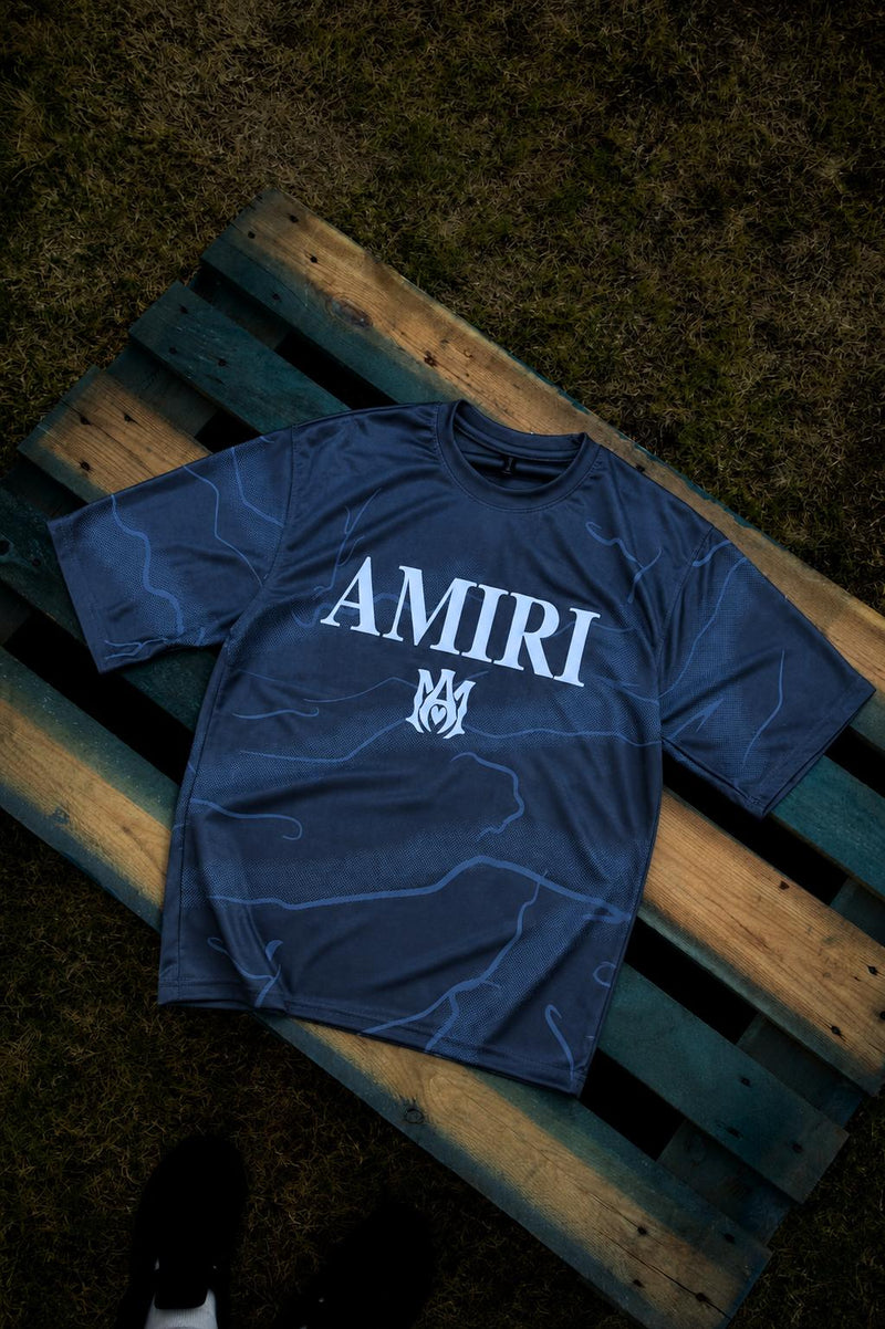 Embossed Graffiti Print Dropshoulder Tee