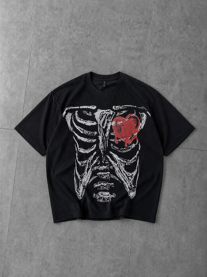 Melted Printed Dropshoulder T-Shirt